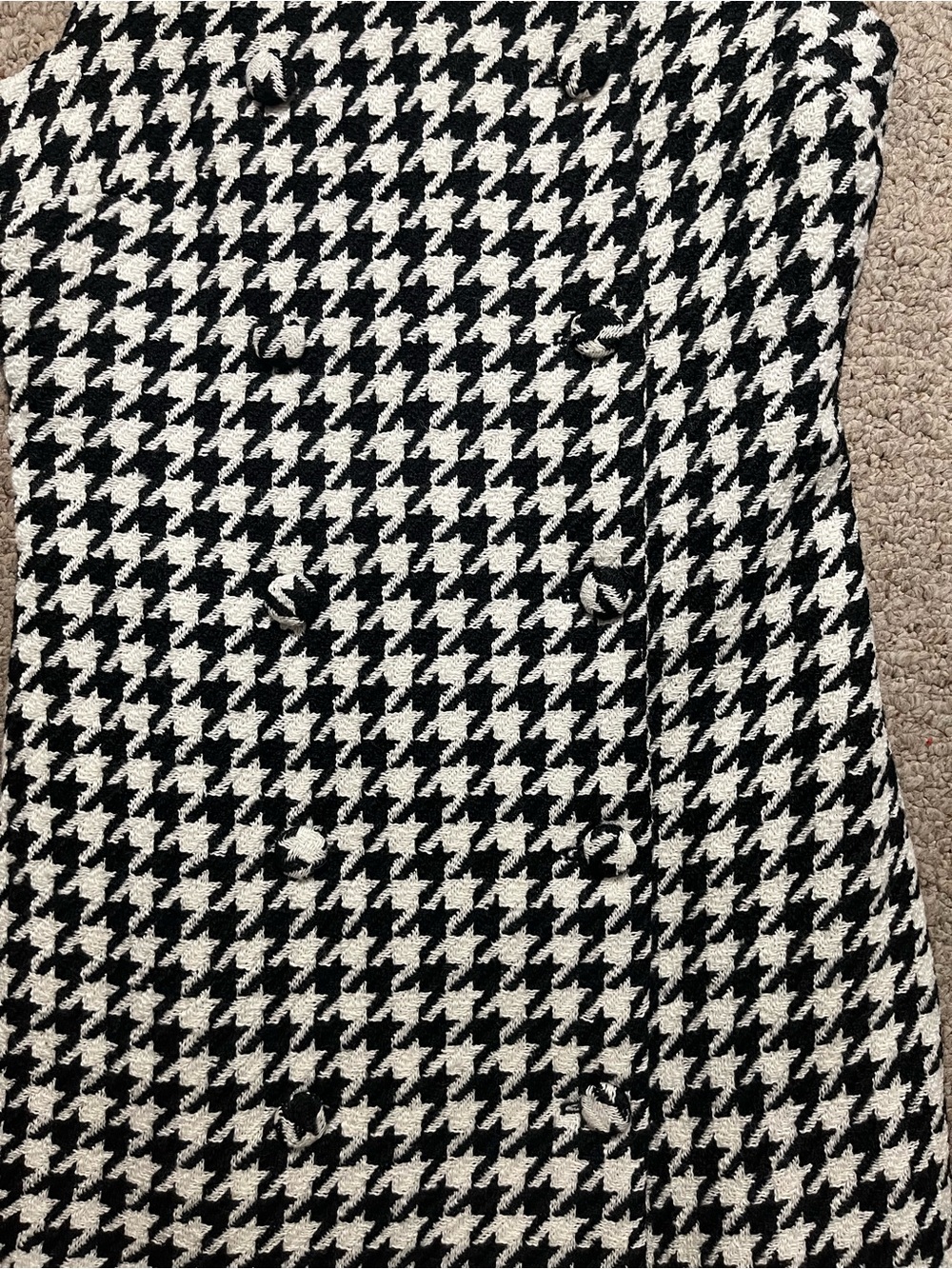 houndstooth double breasted mini dress - Picture 2 of 4